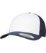Casquette Trucker The Classic Retro Blanc Bleu Marine Yupoong-1