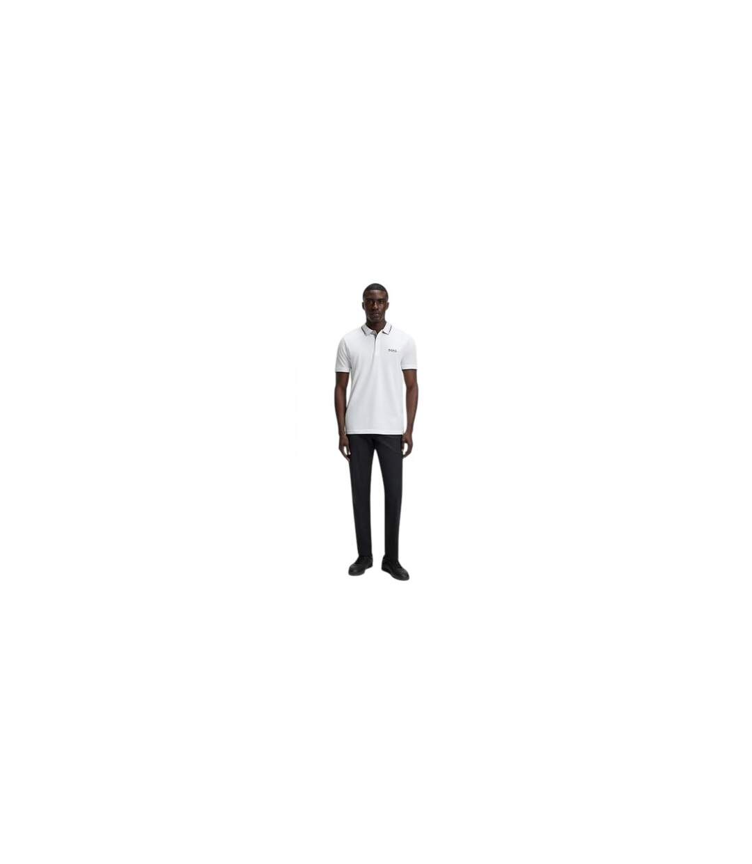 Polo Motif/style Logo Brodé Join Paddy Homme Blanc Boss-1