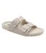 Ladies Faux Fur Double Buckle Slide Slippers Open Toe UK 3-8-4