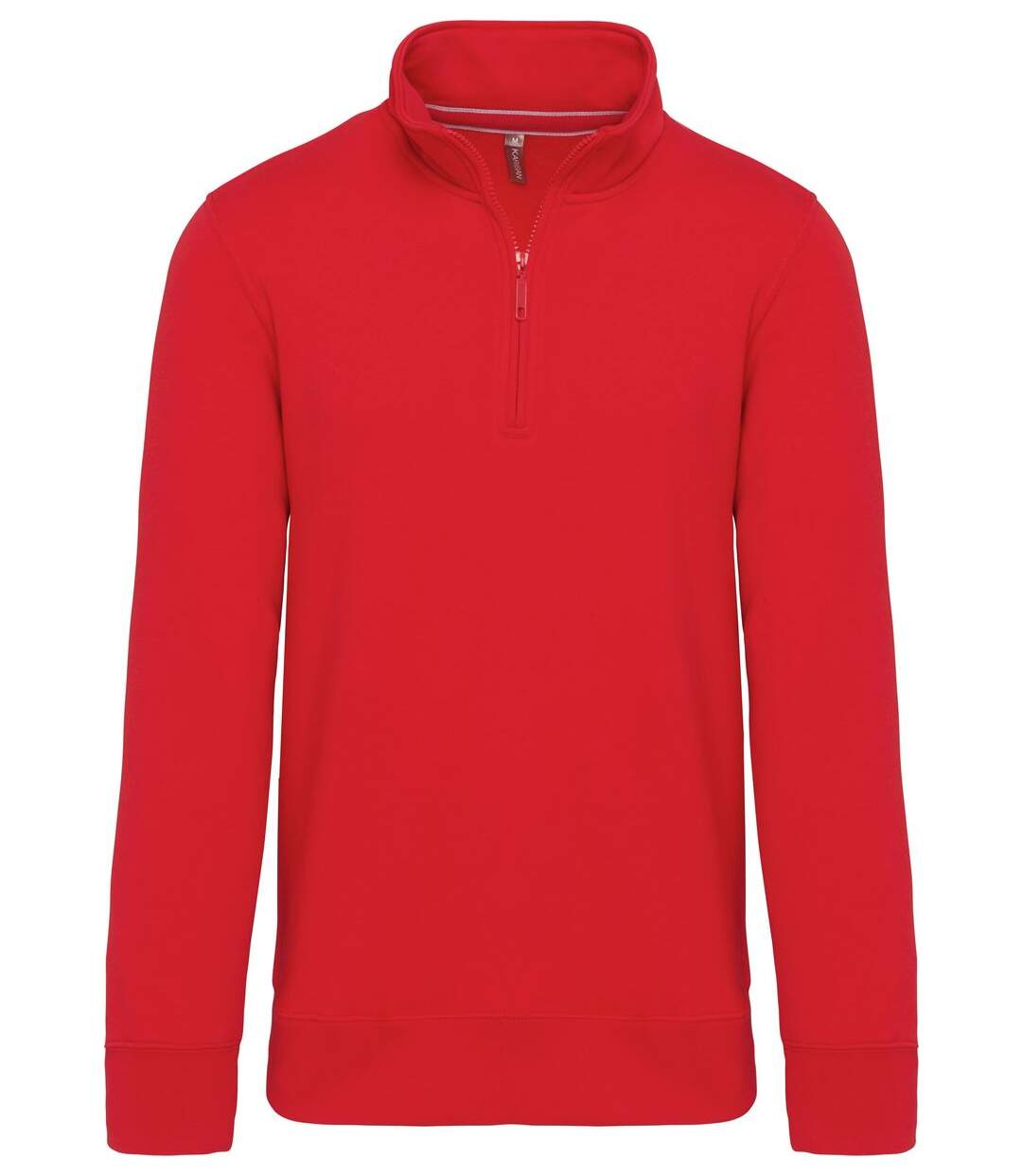 Sweat-shirt col zippé - K487 - rouge