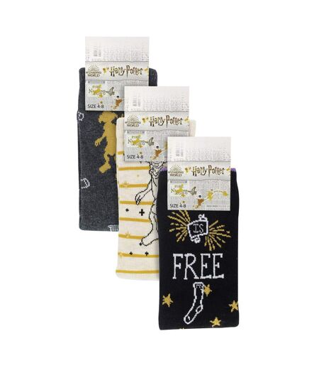 Ladies 3 Pack “Dobby Is Free” Harry Potter Socks