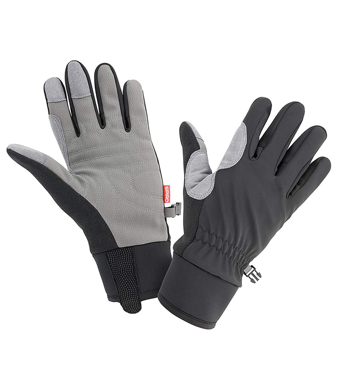 Spiro Unisex Non Slip Long Sports Gloves (Black/ Grey) - UTRW2859-1