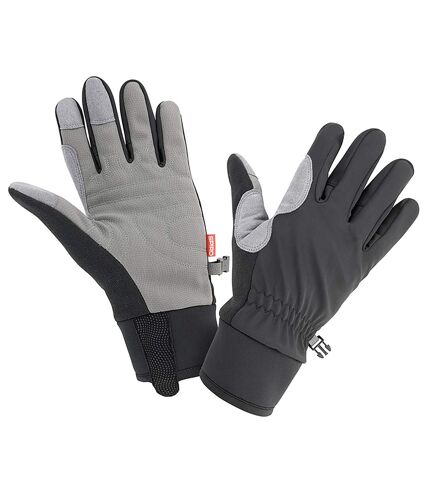 Spiro Unisex Non Slip Long Sports Gloves (Black/ Grey) - UTRW2859