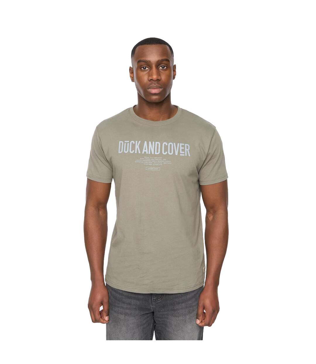 Mens pittifore t-shirt olive Duck and Cover-1
