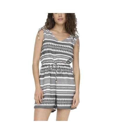 Combinaison blanc/gris/noir femme only nora - l