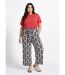 Pantalon large imprimé ethnique losanges-3