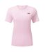 T-shirt Manches Courtes Motif/style Uni Moda Femme Rose Chiné Dhb-1