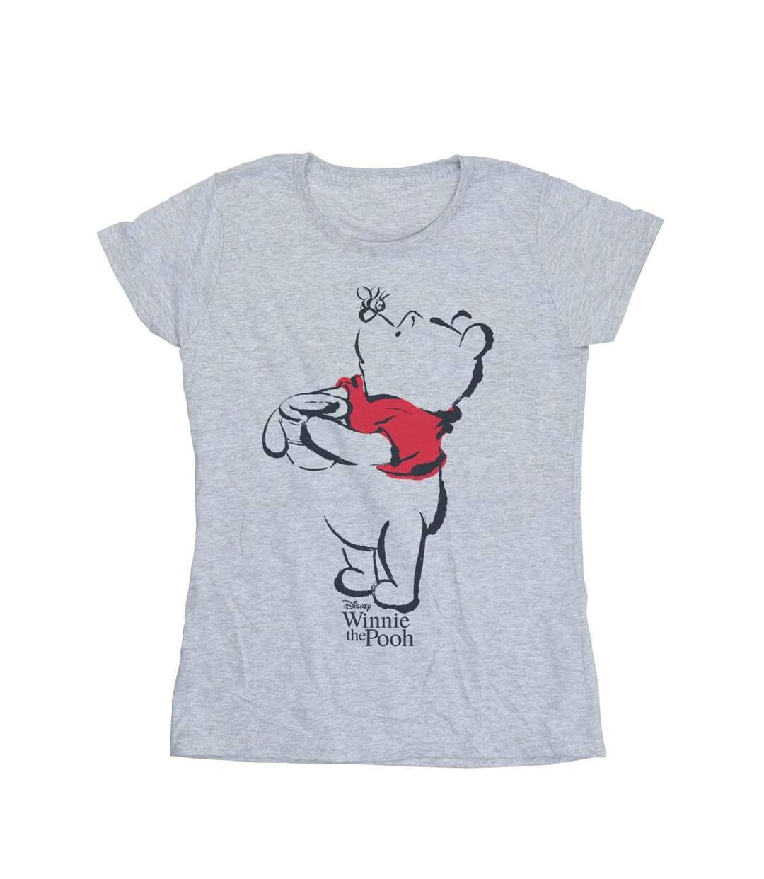 Disney T-shirt en coton Winnie The Pooh - Femme/Ladies (Gris sportif) - UTBI44839-1