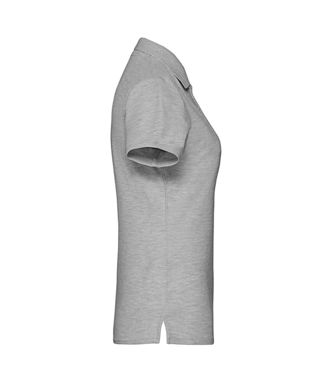 Polo Premium Femme Gris Clair Fruit Of The Loom-3