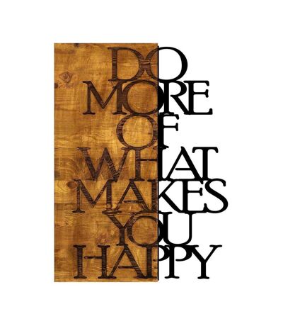 Décoration murale en bois et métal Walnut Do More Of What Makes You Happy