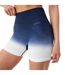 Cuissard De Cyclisme Entraînement Motif/style Ombré Femme Bleu Marine Blanc USA-4