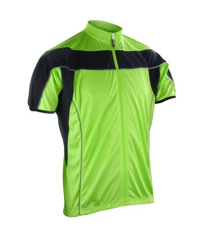 Spiro Mens Bikewear Full Zip Performance Jacket (Green/Black) - UTBC5515
