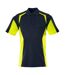 Mens Accelerate Safe Hi-vis Polo Shirt Dark Navy Yellow Mascot-1
