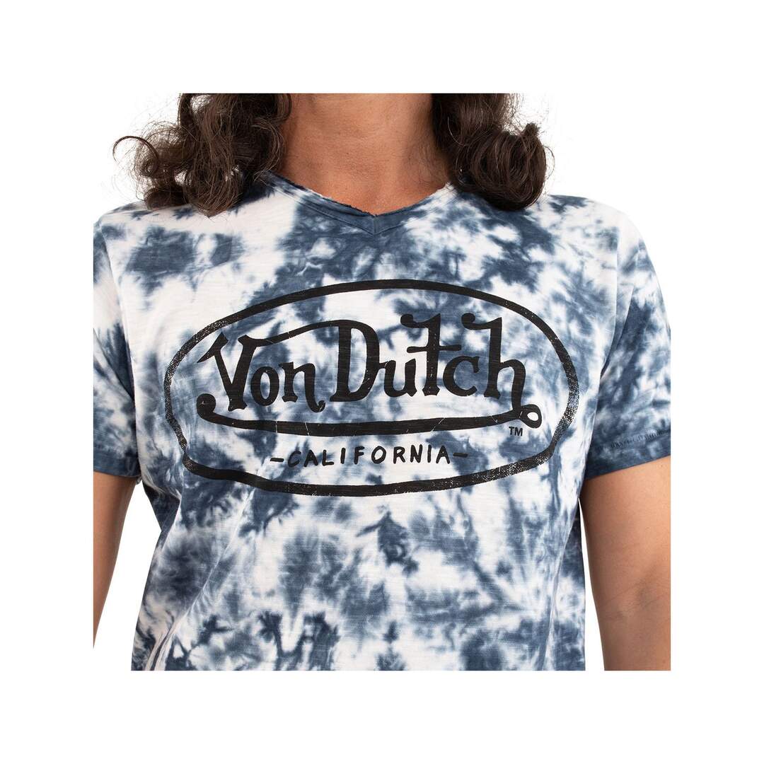 T-shirt à col V effet tie and die homme Ron en coton Vondutch-2