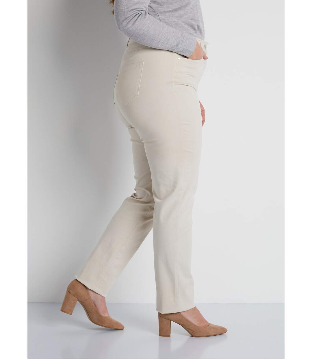 Pantalon droit 5 poches coton stretch-3