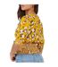 Blouse Manches Bouffantes Motif/style Floral Femme Blanc Jaune Brave Soul-3