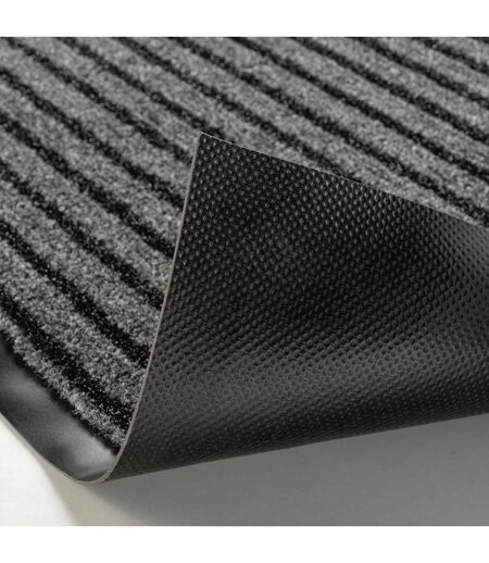 Tapis d'Entrée Anti-Poussière Toscan 80x120cm Noir & Gris