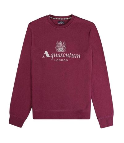Sweat Motif/style Gros Logo Active Homme Bordeaux Aquascutum