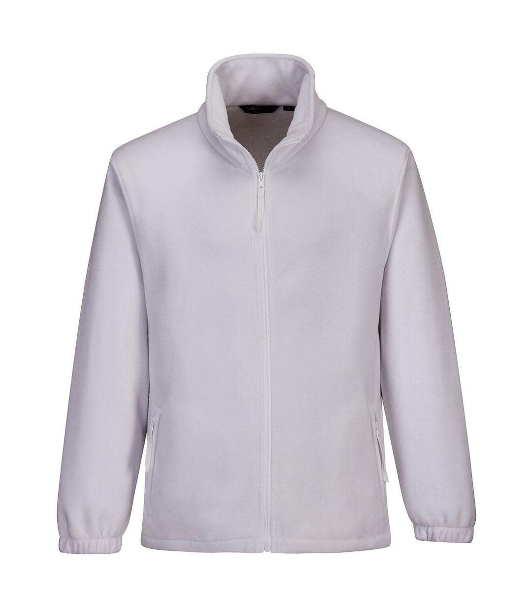 Mens aran fleece jacket white Portwest-1