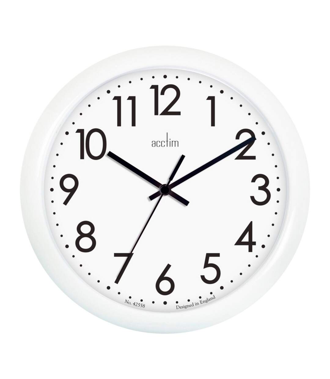 Abingdon plastic wall clock one size black/white Acctim