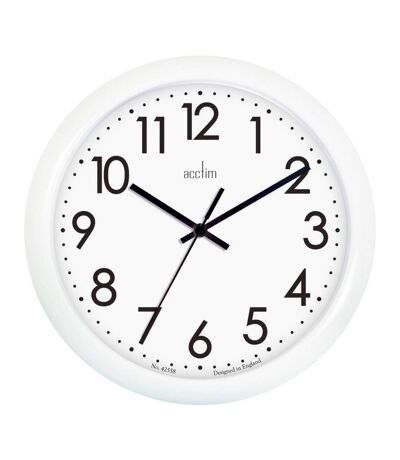 Acctim Horloge murale en plastique Abingdon (Noir / blanc) (One Size) - UTST153
