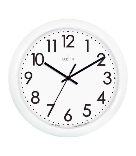 Acctim Horloge murale en plastique Abingdon (Noir / blanc) (One Size) - UTST153