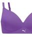 Womens/ladies Lined Soft Bralette Astral Purple Puma-3