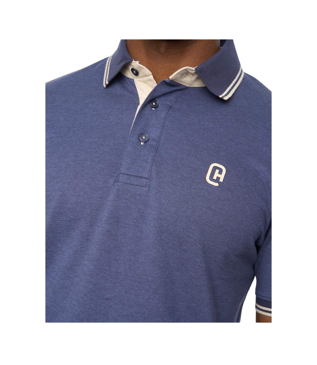 Polo Preece Homme Bleu Crosshatch-4