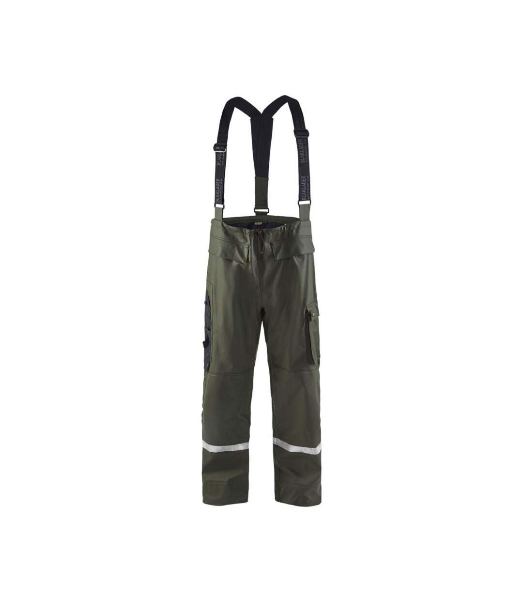 Pantalon de pluie à bretelles Blaklader bandes réfléchissantes-1