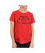 T-Shirt rouge femme disney love hands-1