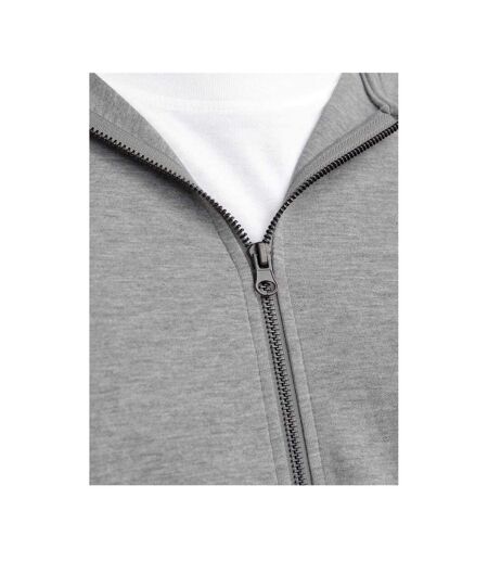 Mens Big & Tall Full Zip Hoodie Grey Melange Jack And Jones