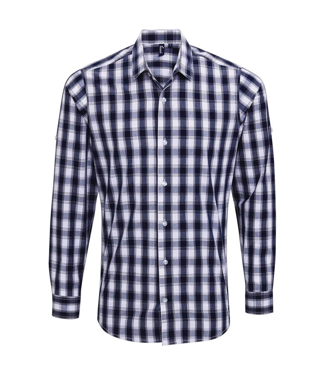 Chemise Mulligan Homme Blanc Bleu Marine Premier-1
