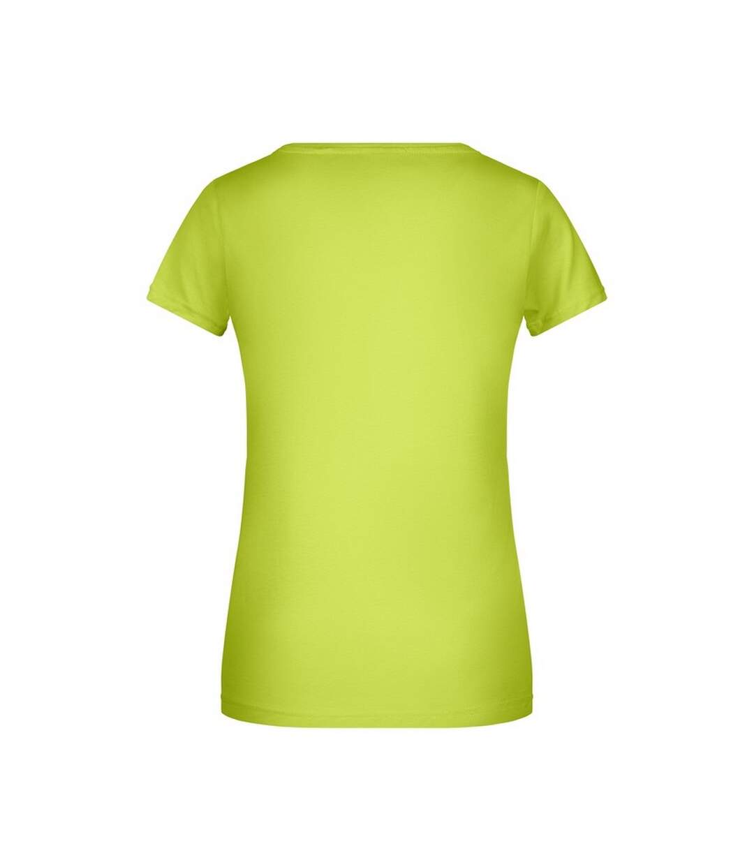 T-shirt Basic Femme Jaune Fluo James And Nicholson-2