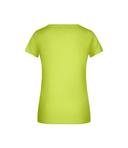 T-shirt Basic Femme Jaune Fluo James And Nicholson