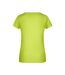 T-shirt Basic Femme Jaune Fluo James And Nicholson-2