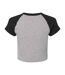 T-shirt court femme gris clair chiné / noir Bella + Canvas