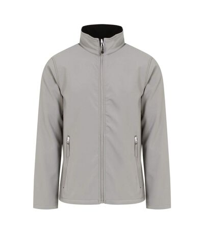 Regatta Mens Ascender Plain Double Layered Soft Shell Jacket (Mineral Grey/Black) - UTRG9964