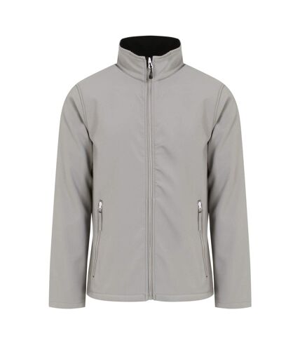Regatta Mens Ascender Plain Double Layered Soft Shell Jacket (Mineral Grey/Black)