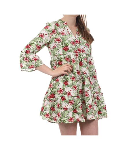 Robe blanche/fleurs femme vero moda easy