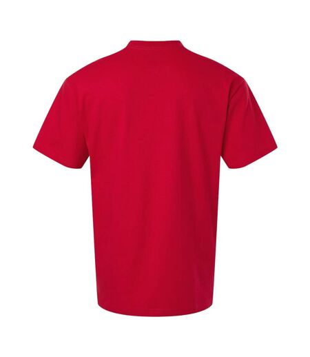 Unisex Adult Hammer Maxweight Cotton Blend T-shirt Cherry Red Gildan
