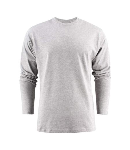 Unisex Adult Heavier Pro Long-sleeved T-shirt Grey Melange Printer