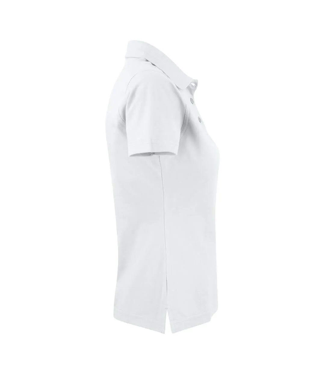 Womens/ladies Surf Light Melange Polo Shirt White Printer-4