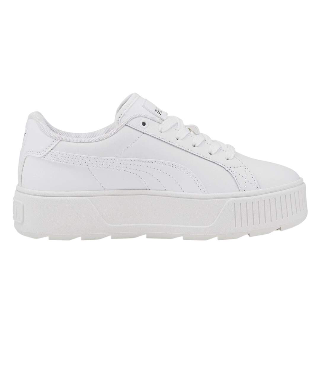 Womens/ladies Karmen Leather Trainers White Puma-1