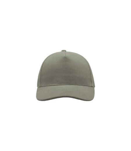 Atlantis Liberty Five Buckle Heavy Brush Cotton 5 Panel Cap (Light Grey)