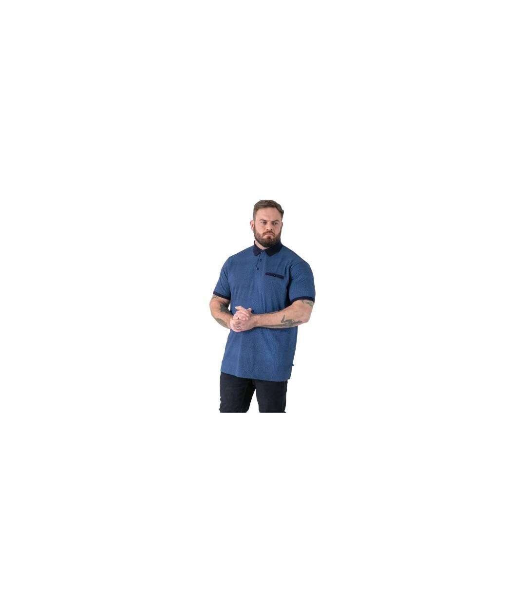 Polo Motif/style Imprimé Intégral Murray D555 Homme Bleu Duke-1