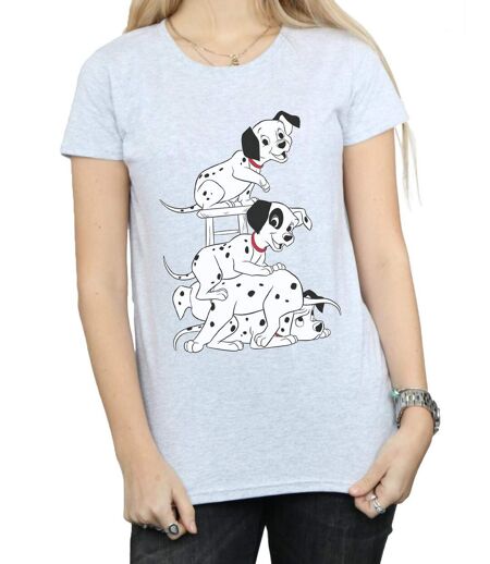 Disney T-shirt en coton Femme/Ladies 101 Dalmatians Chair (Gris sportif) - UTBI14865