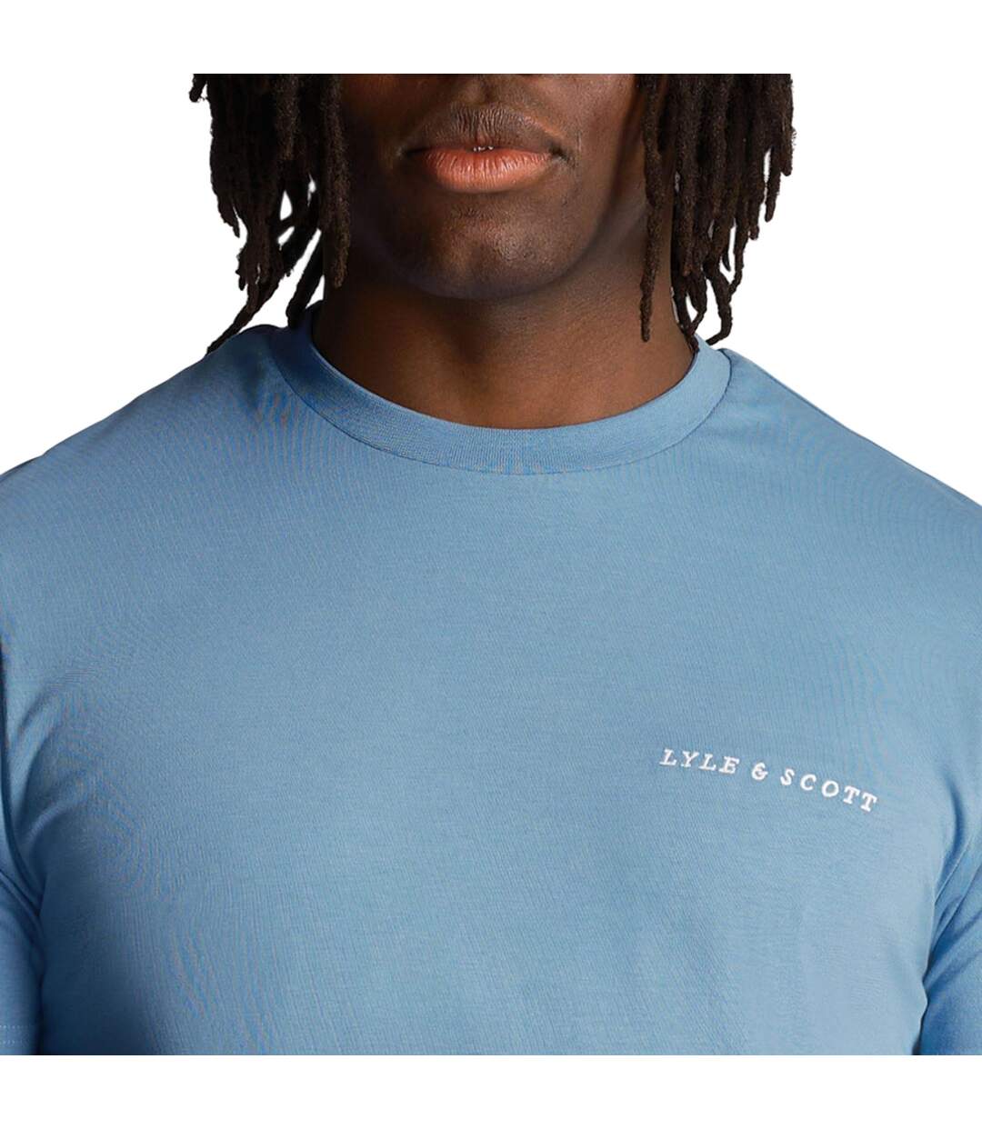 T-shirt Style Logo Brodé Homme Bleu Lyle & Scott-4