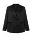 Womens/ladies Satin Double-breasted Blazer Black I Saw It First-2