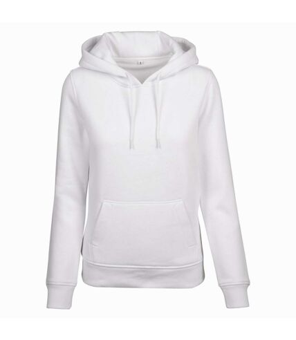 Build Your Brand Womens Heavy Hoody/Sweatshirt (White)