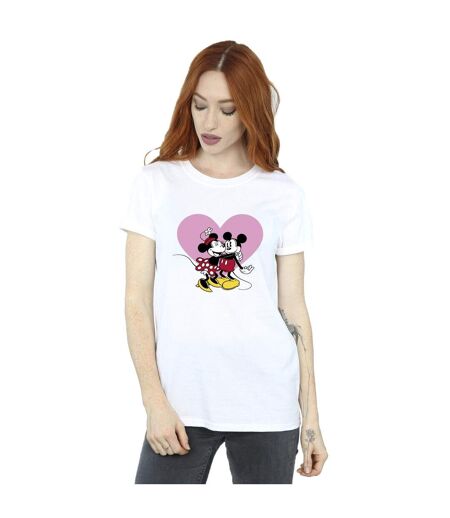 Disney Femme/Les femmes Mickey Mouse Love Languages - T-shirt boyfriend en coton (Blanc) - UTBI38816